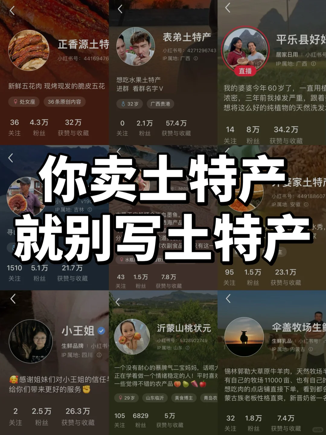 你要卖土特产,就不要写土特产