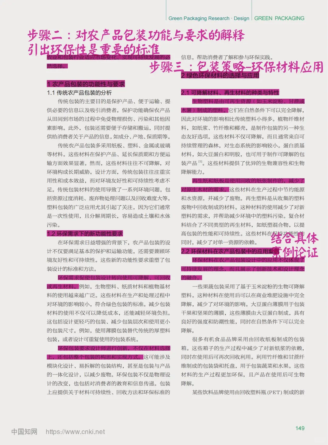 论述题案例@绿色设计理念下农产品包装设计