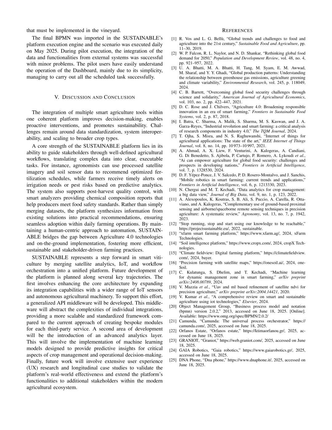 可持续平台:智能农艺自动化集成