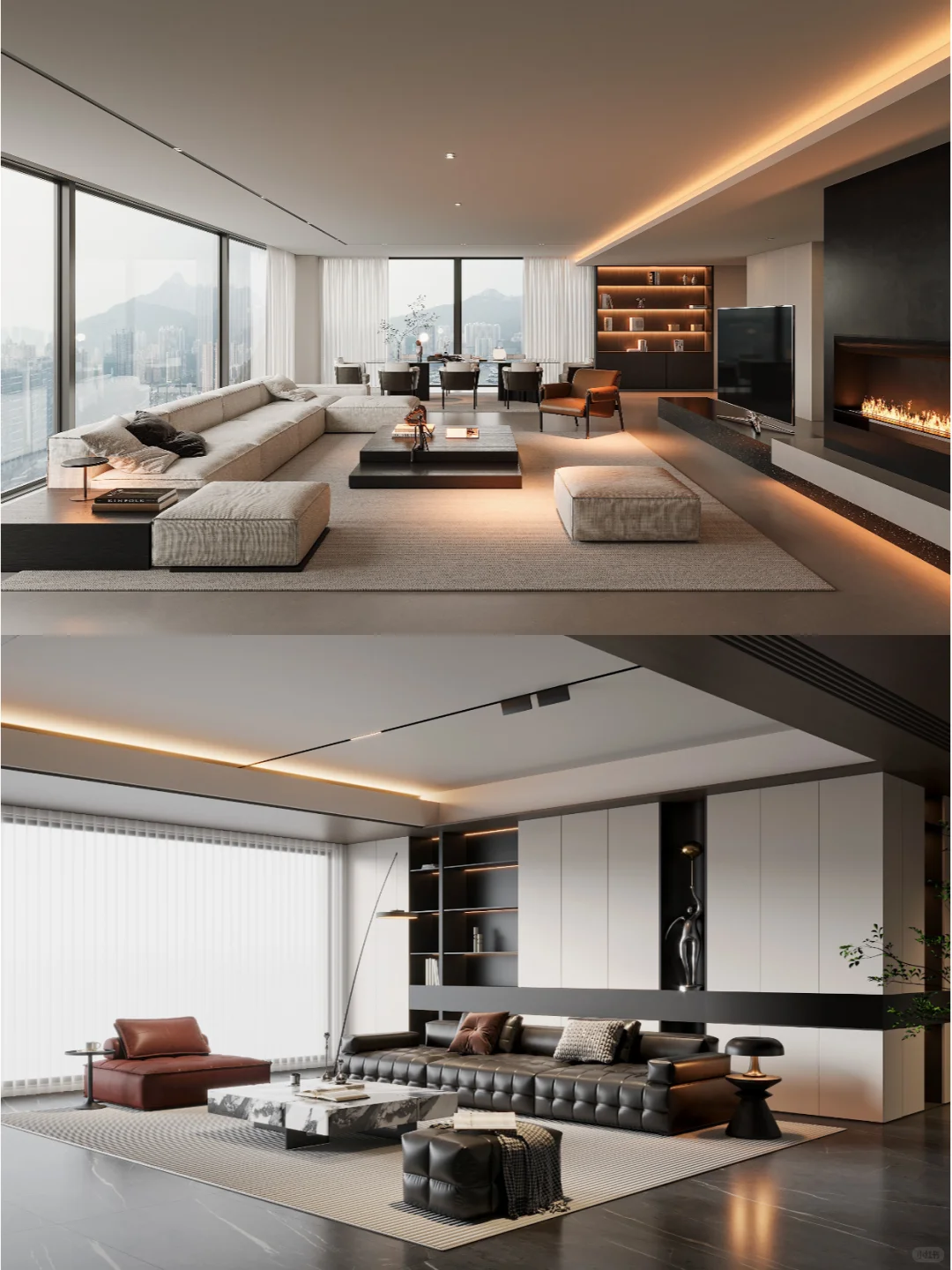 2025年流行的现代简约客厅3D模型