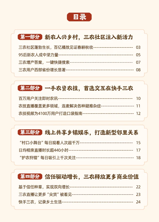 2025快手三农生态数据报告