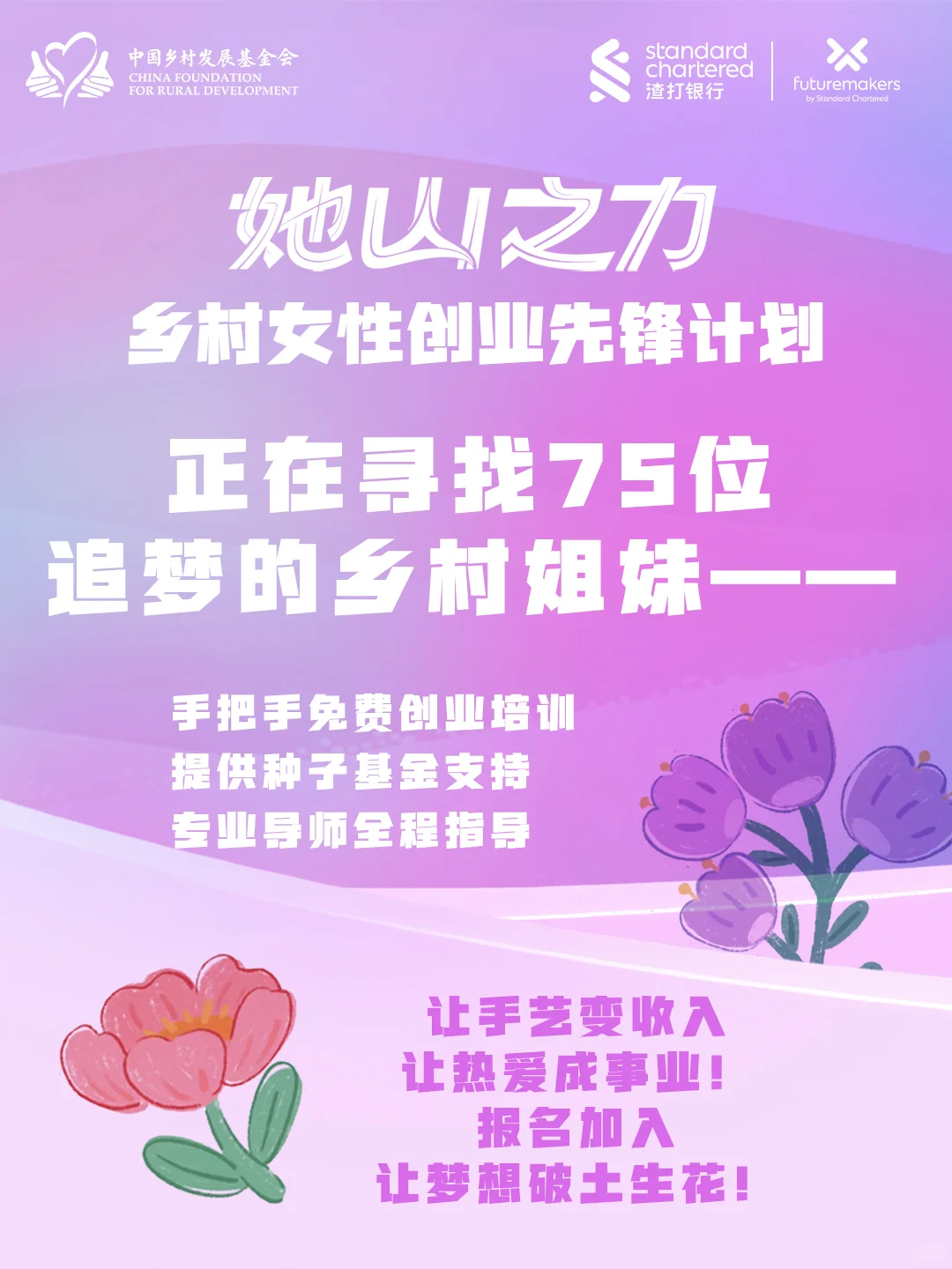 回乡创业的姐妹必看！这份公益扶持有惊喜！