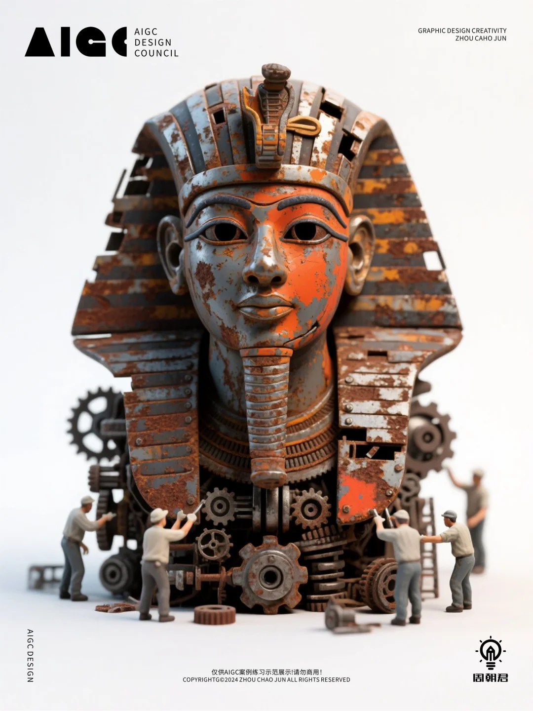 即梦3.0一键直出机械文物!附完整提示词!