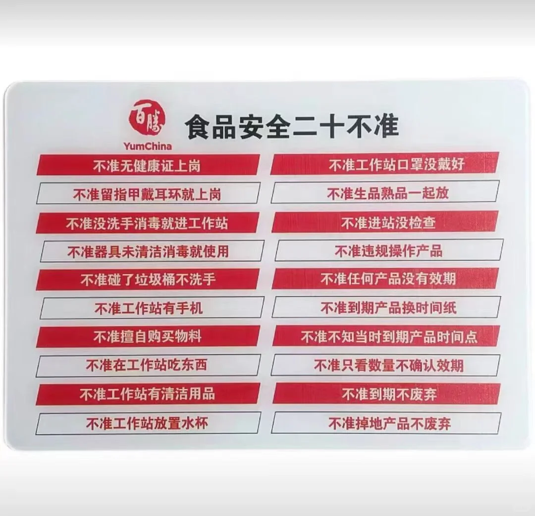 食品安全20不准