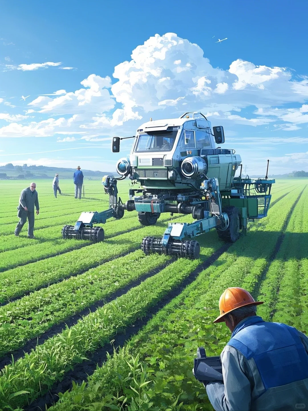 10年后农村都得用机器人儿种地。