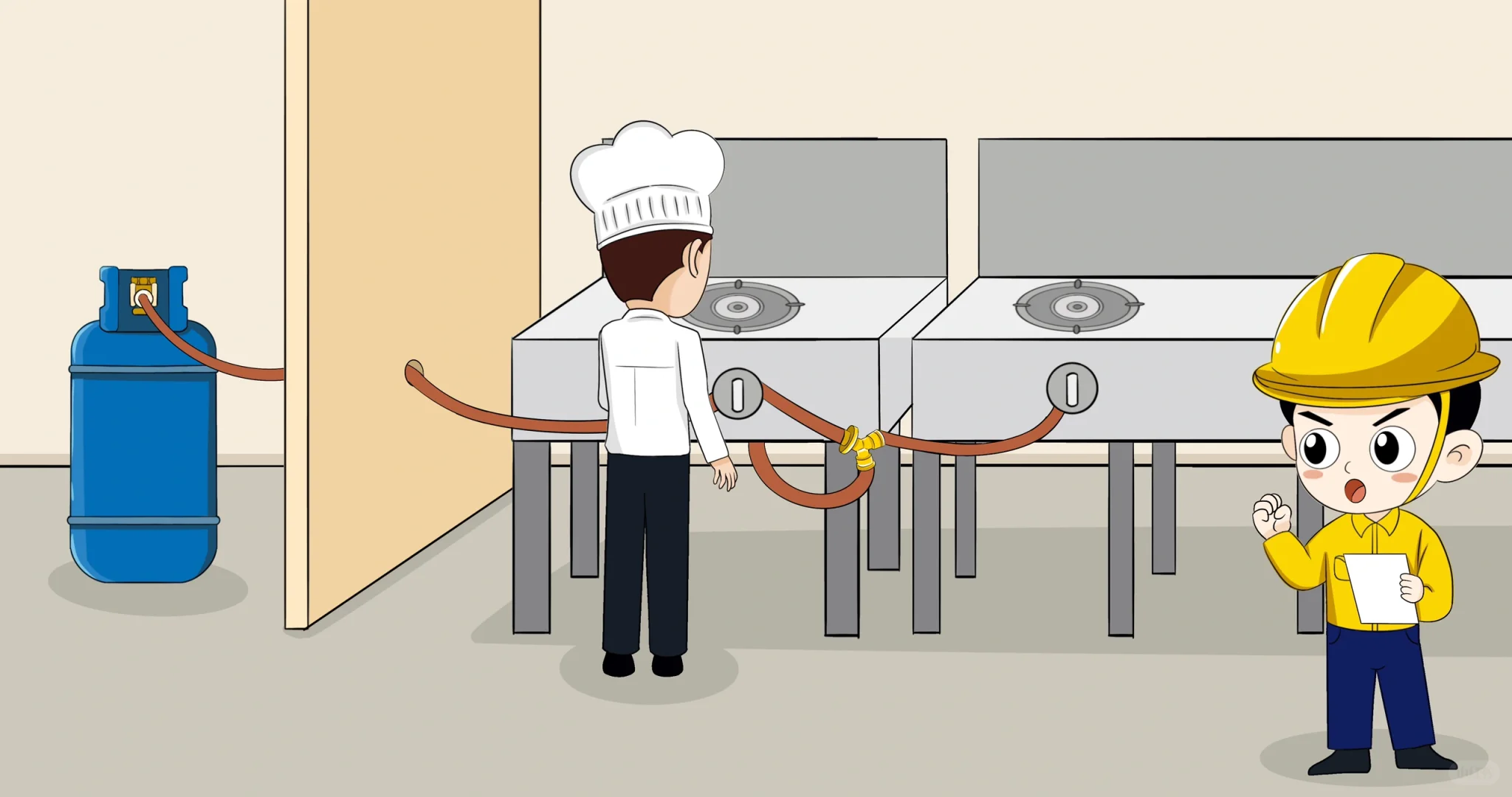 餐饮行业安全用气|漫画定制