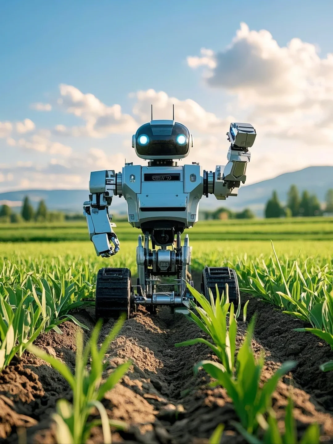 10年后农村都得用机器人儿种地。