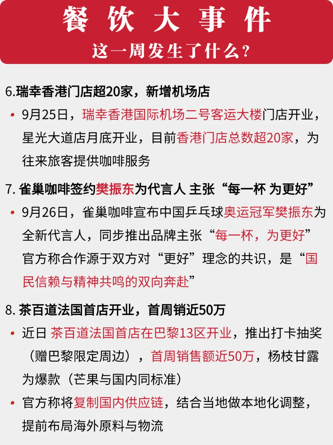 餐饮大事件：这一周发生了什么？