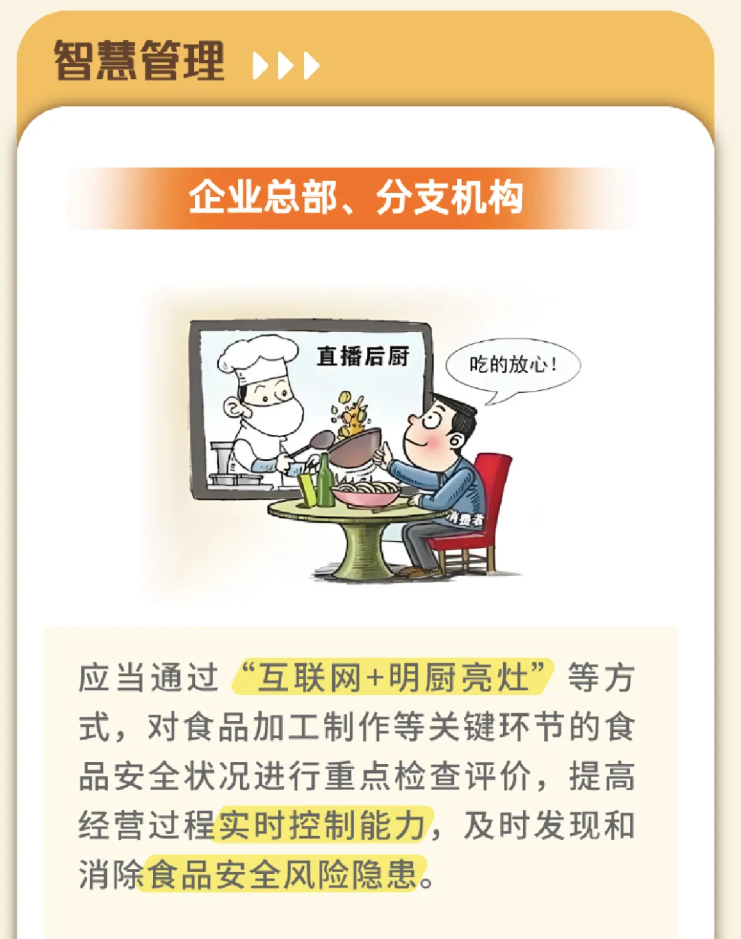 餐饮服务连锁企业落实食品安全主体责任监督