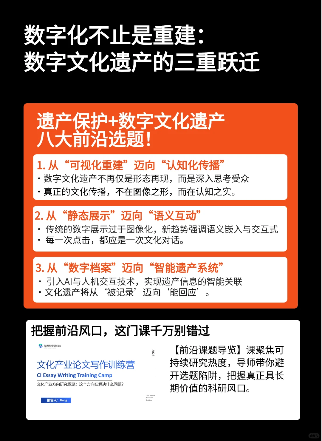 下一个风口!遗产保护+数字文化遗产!