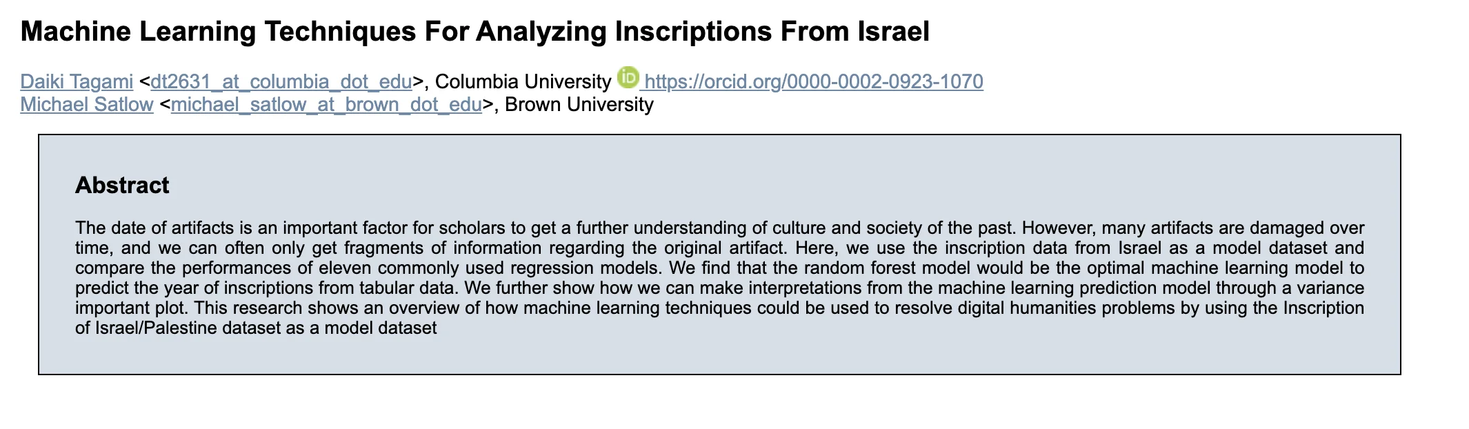 三篇文献为申请剑桥数字人文提供参考