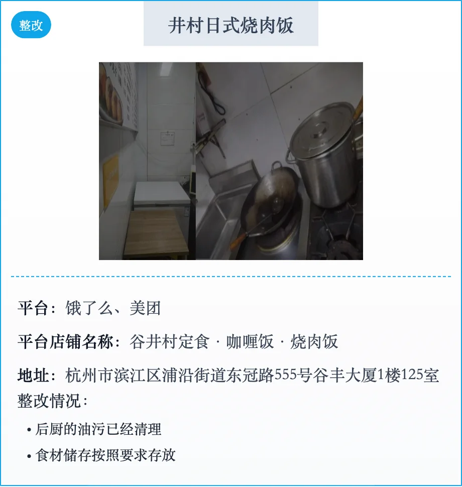 杭州网络餐饮红黑榜 (10月)- 滨江区篇