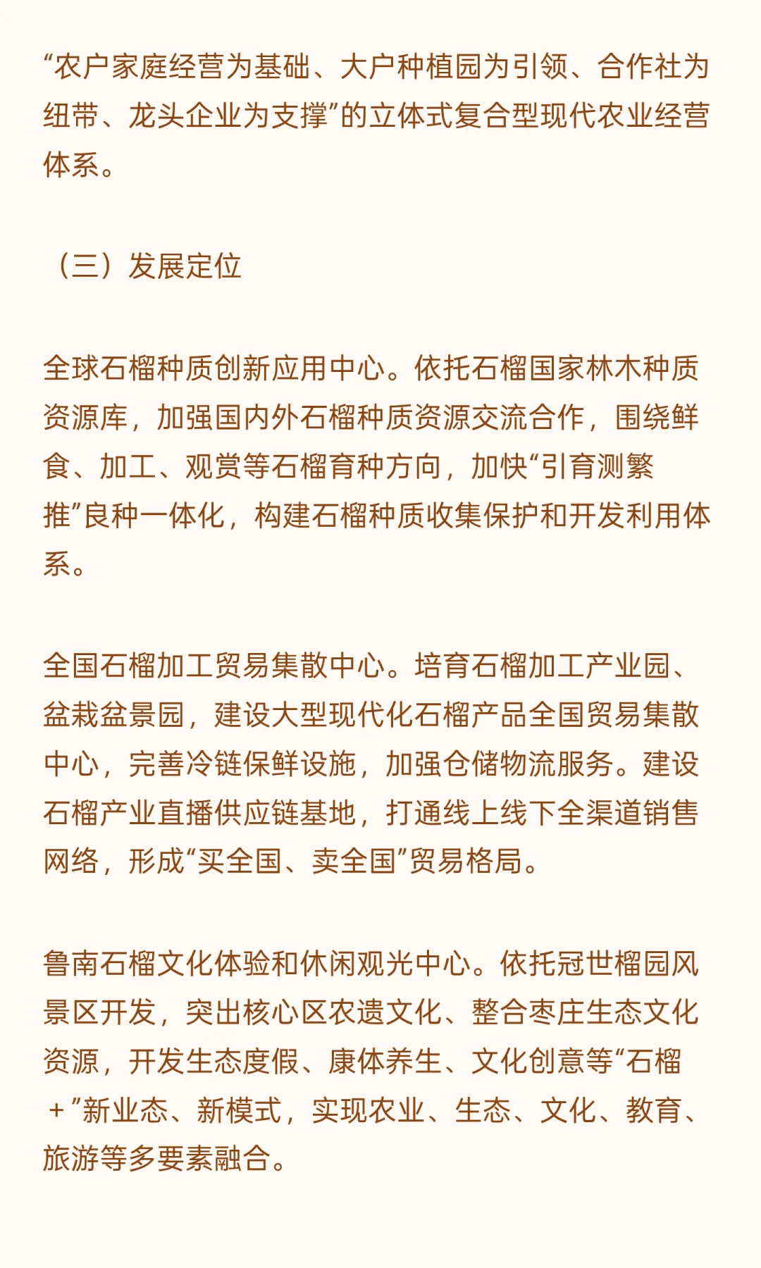 枣庄石榴特色产业发展规划（2024-2035年