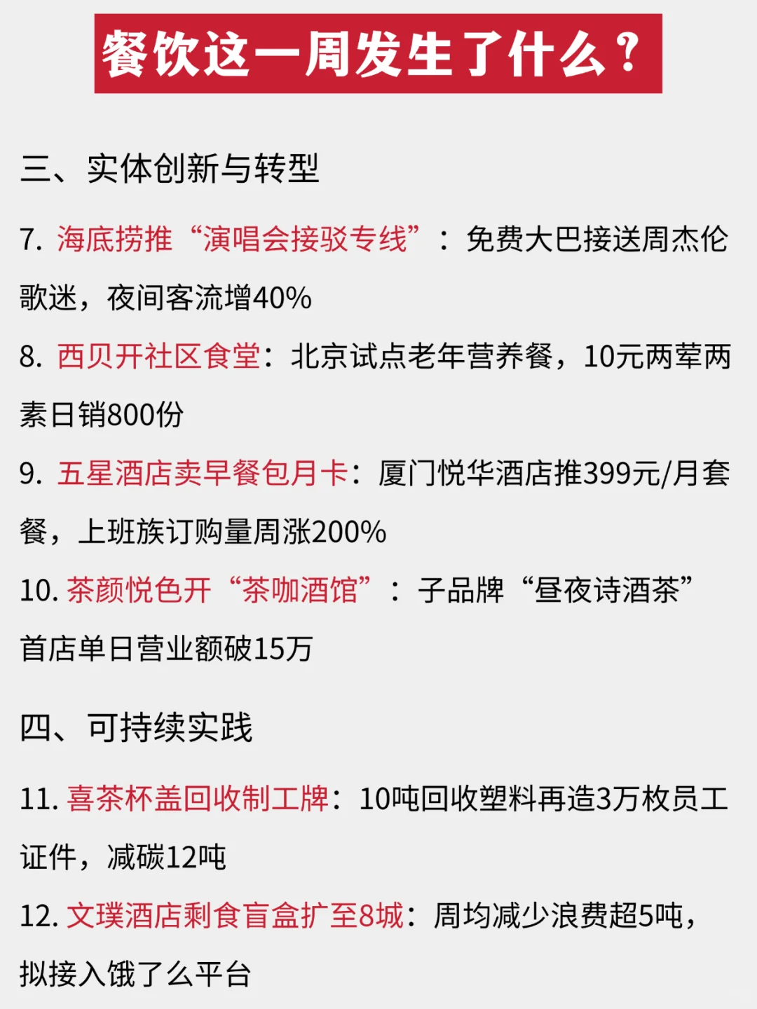 餐饮圈这一周发生了什么？
