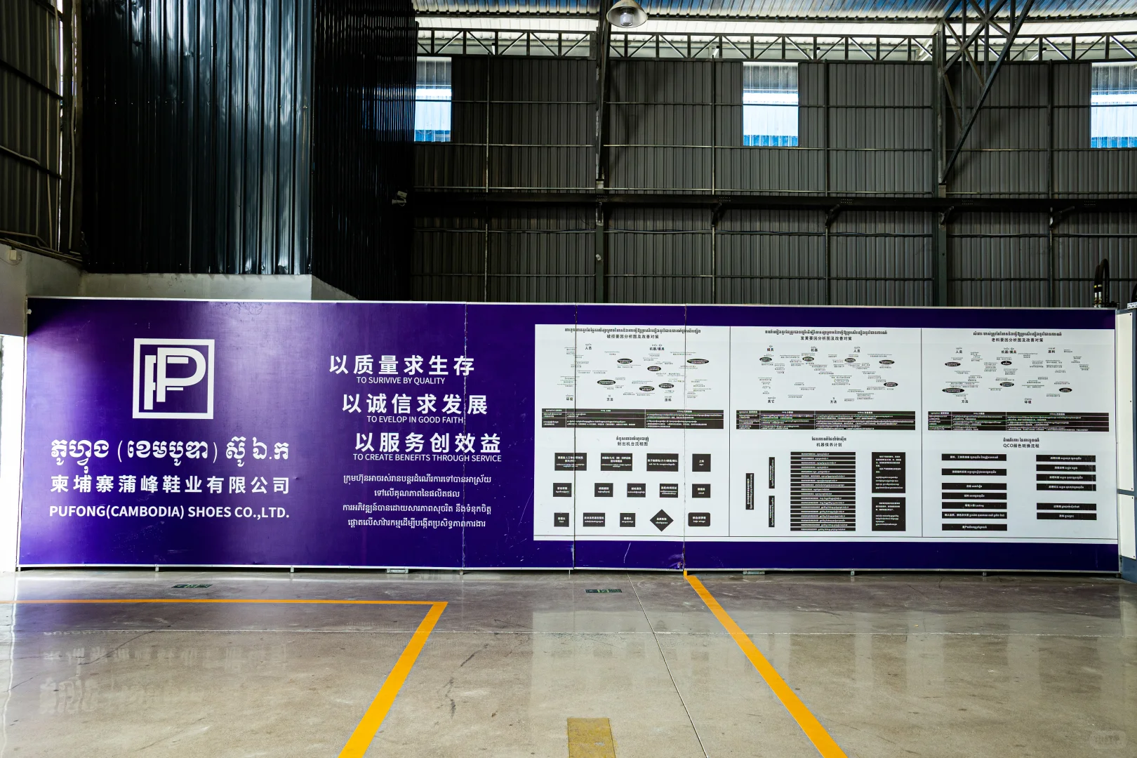 柬埔寨鞋厂针车车间实拍??