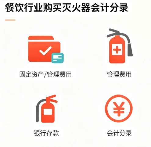 餐饮行业购买灭火器的会计分录