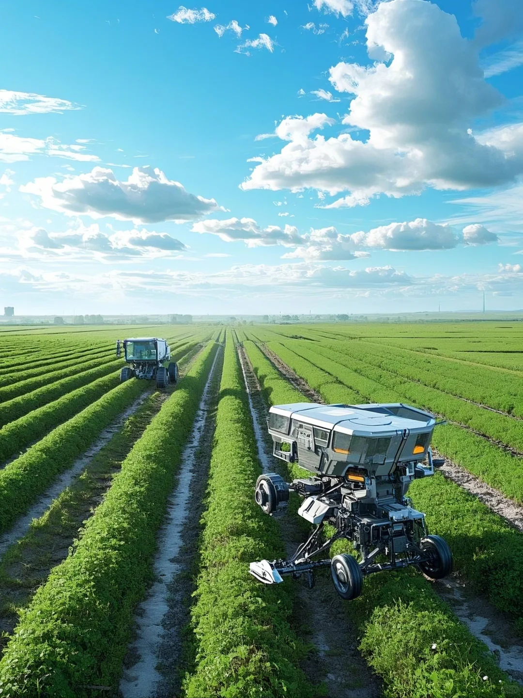 10年后农村都得用机器人儿种地。