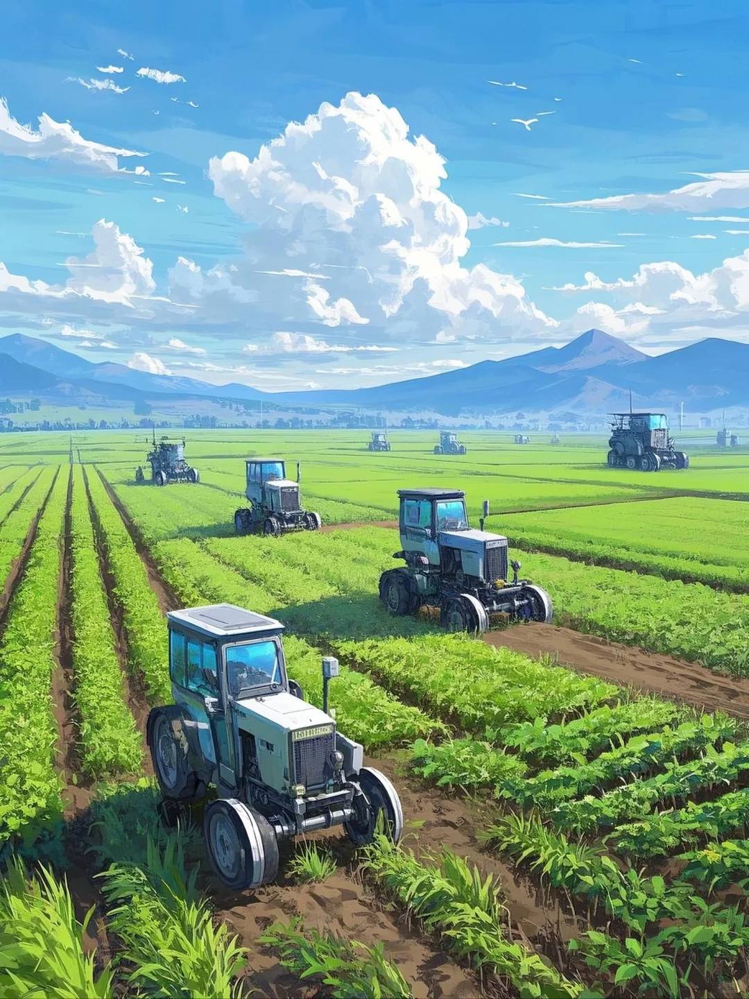 10年后农村都得用机器人儿种地。