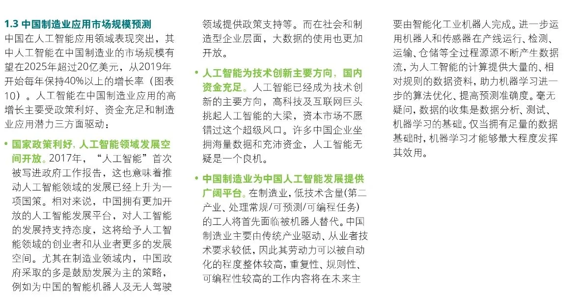 人工智能在制造业的应用场景分析