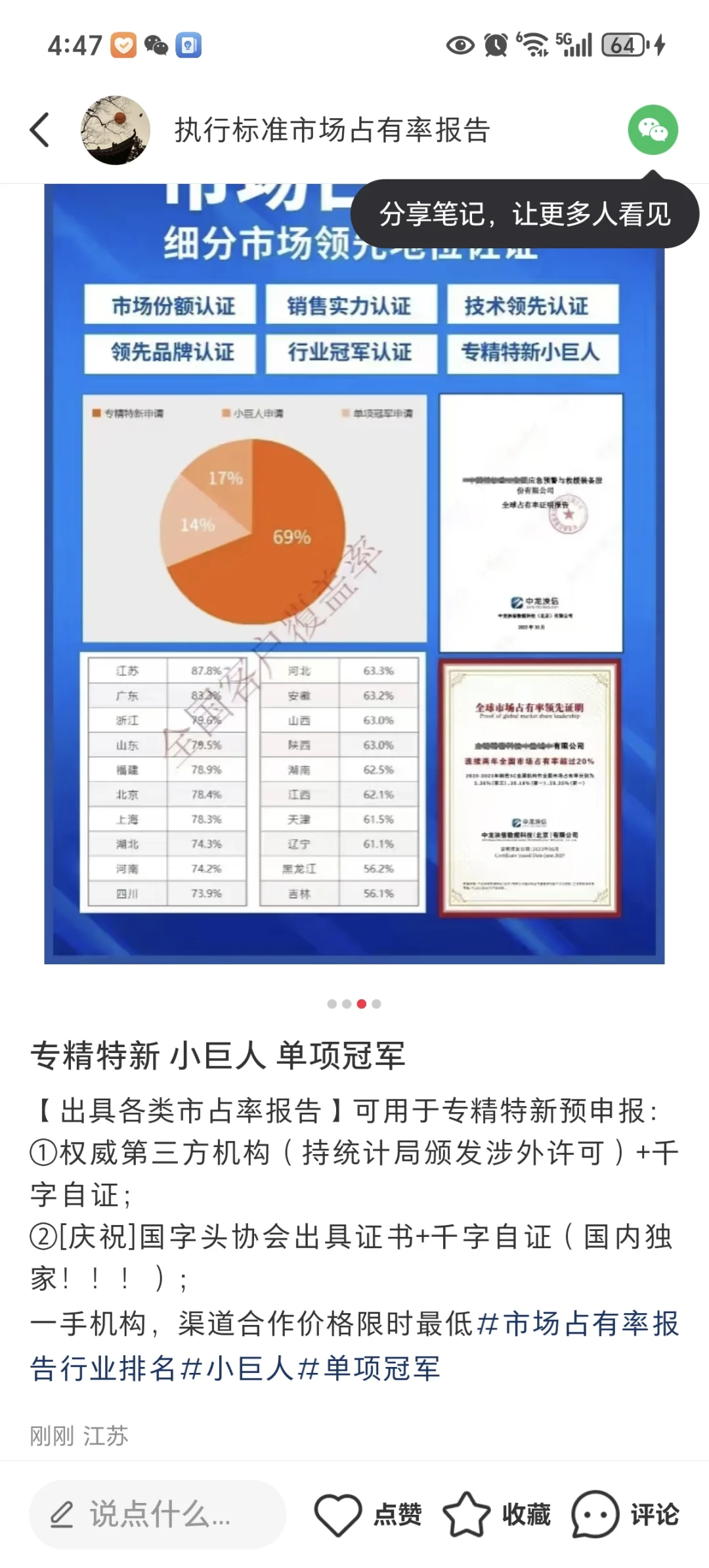 可出小巨人市场占有率报告