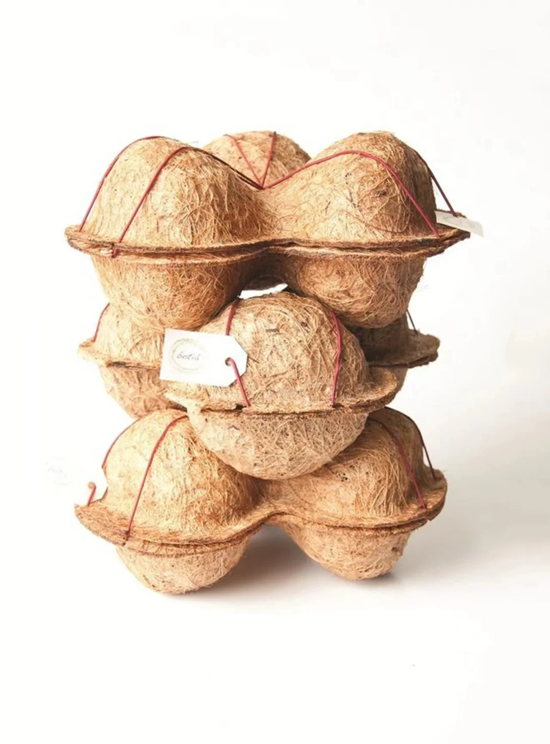 由椰子壳和淀粉做成的环保包装