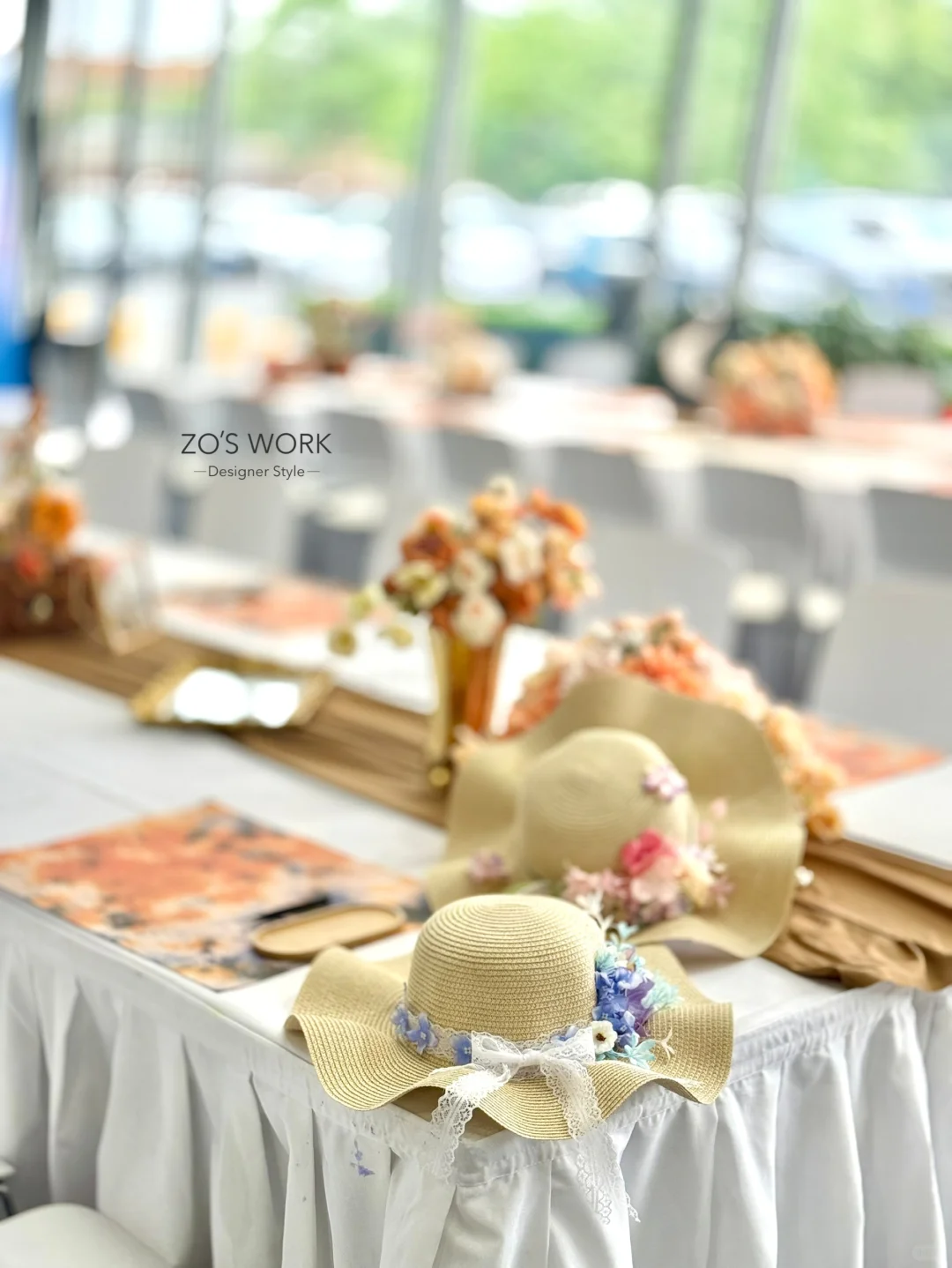 走进夏天的法式花艺草编帽DIY