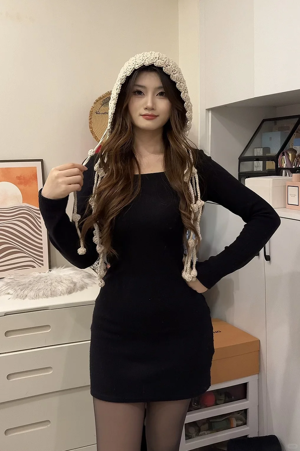 ?钩织日常|超显脸小的水母帽【附图解】