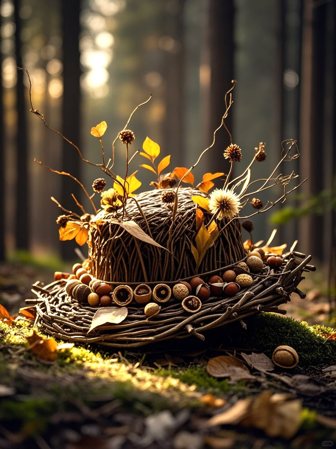 ?秋日森林风|DIY自然元素创意手工帽?