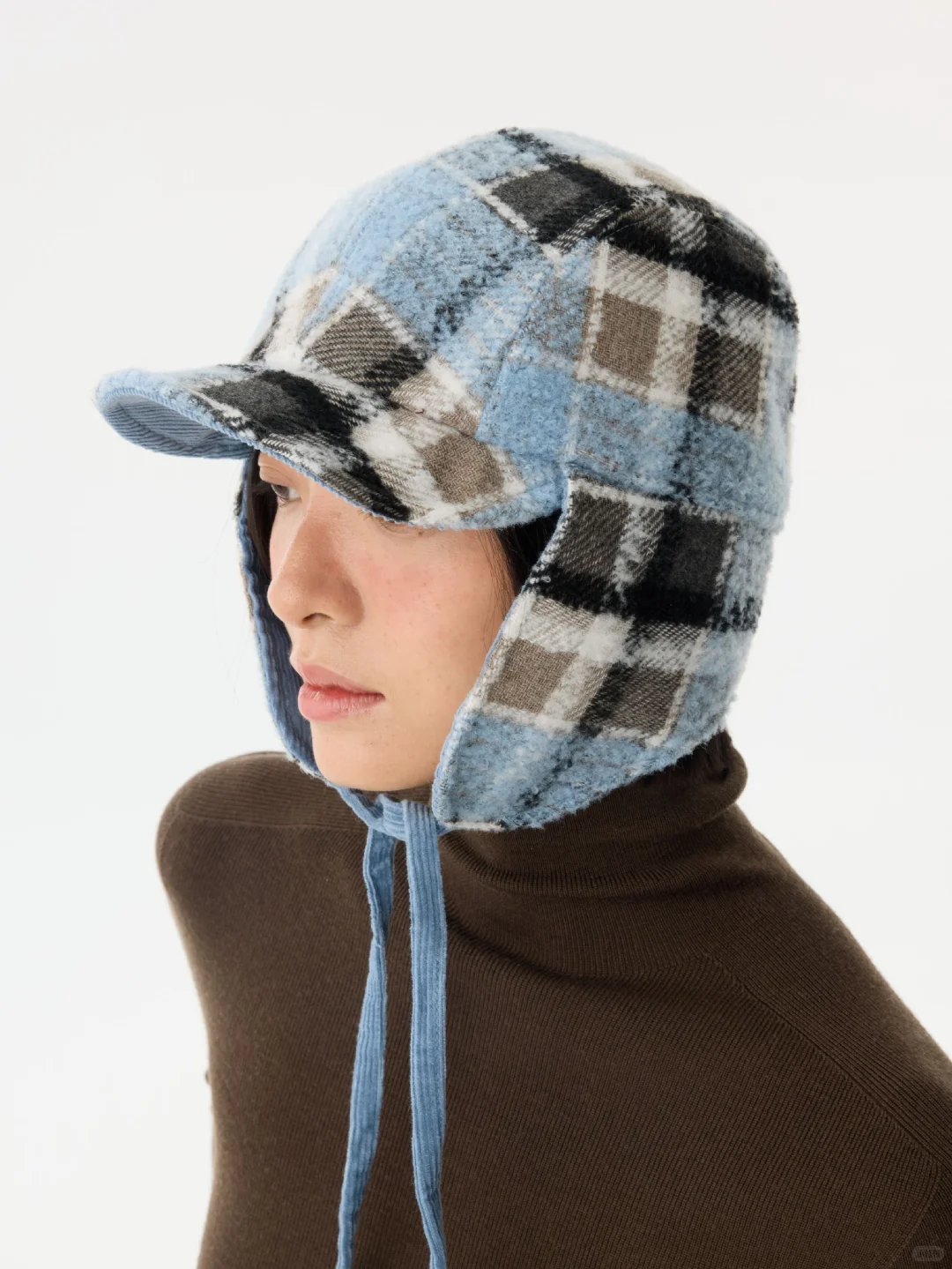 高级蓝棕格纹 冬季限定的温柔质感