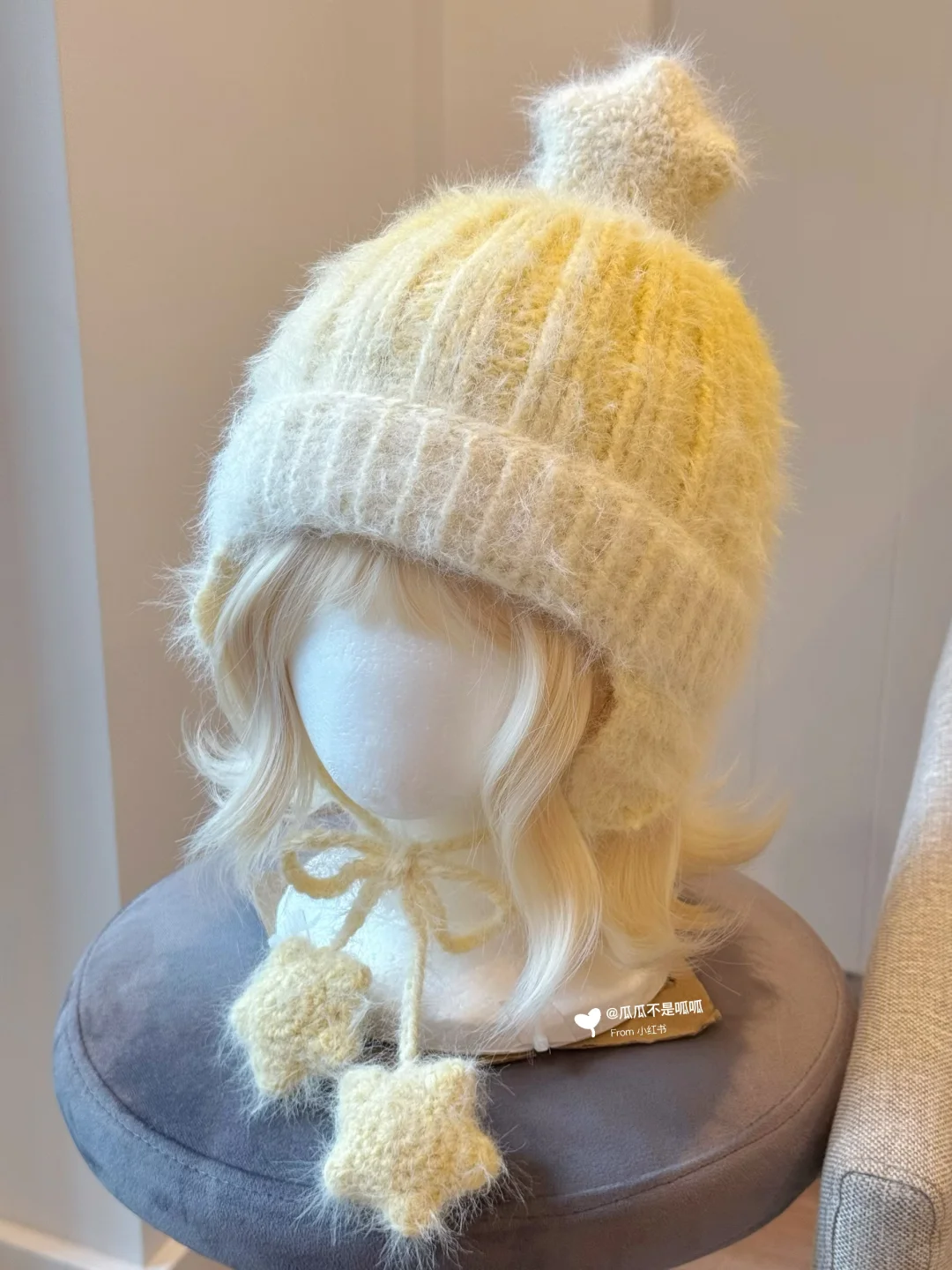 ?奶呼呼の星星护耳帽?(含图解教程)