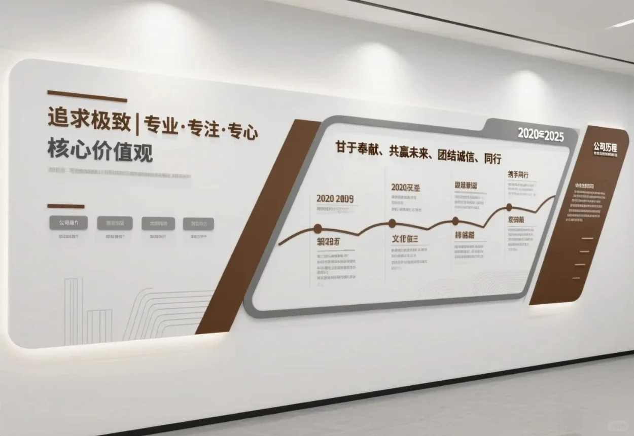 企业文化墙设计 | 极简设计里的高级企业