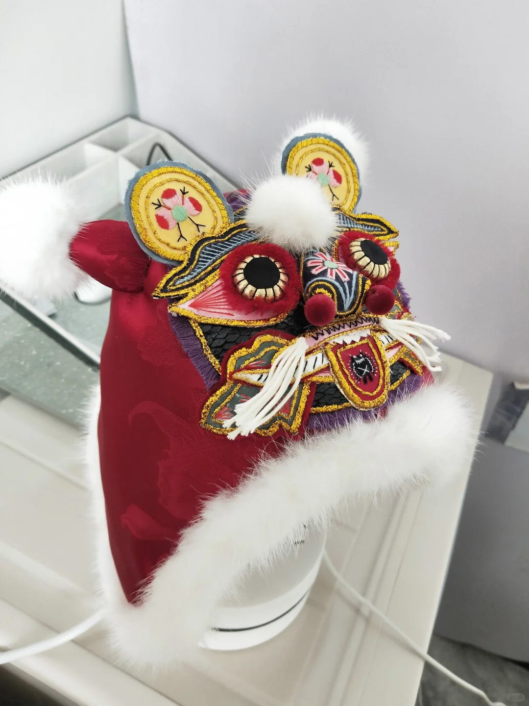 亲手给闰闰宝宝缝制的老虎帽