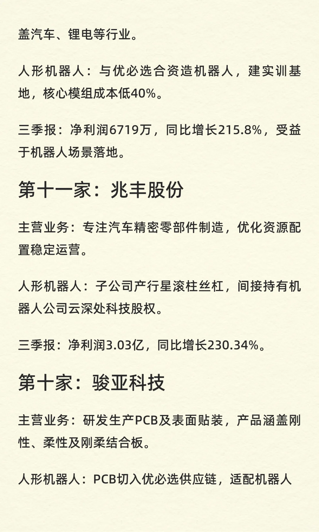 人形机器人：增长最快的10家公司