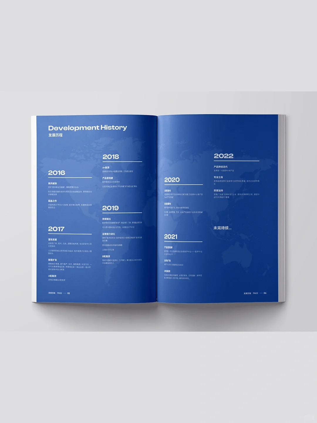 蓝色系企业宣传册，简约高级感画册排版