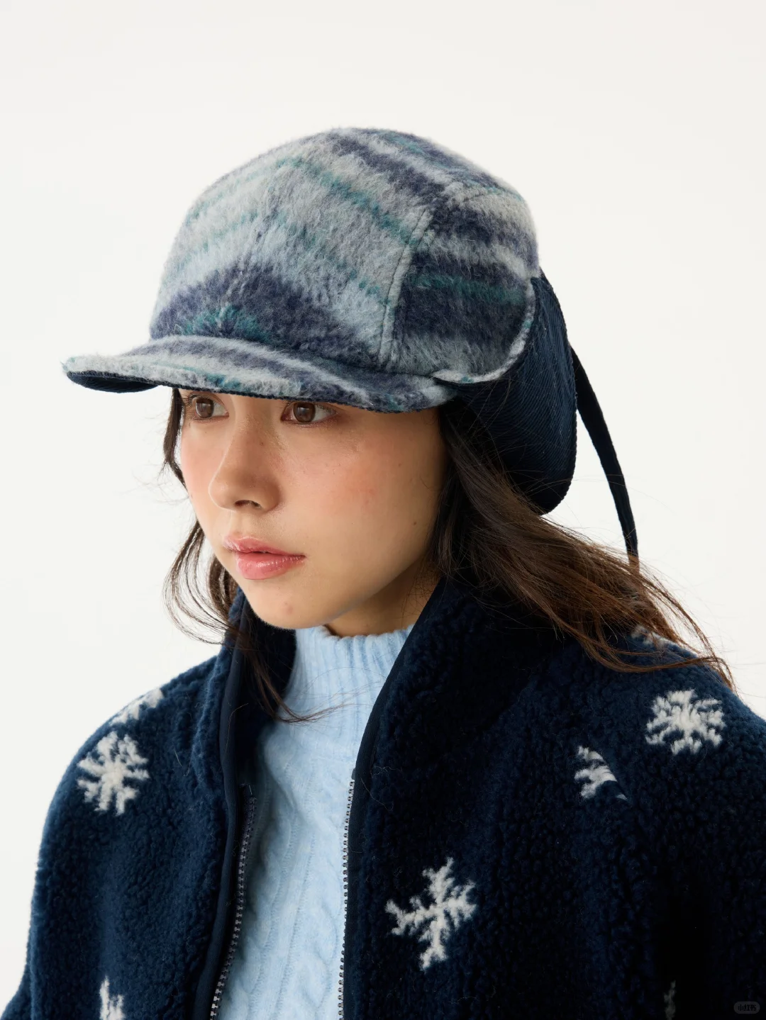 高级蓝棕格纹 冬季限定的温柔质感