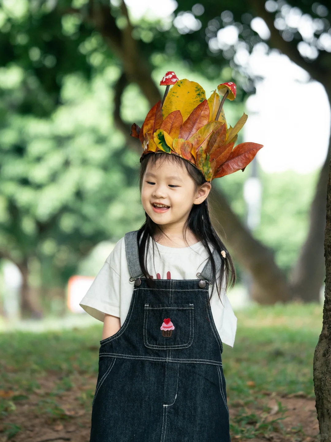 自然美育|超简单秋天创意树叶帽子?教程