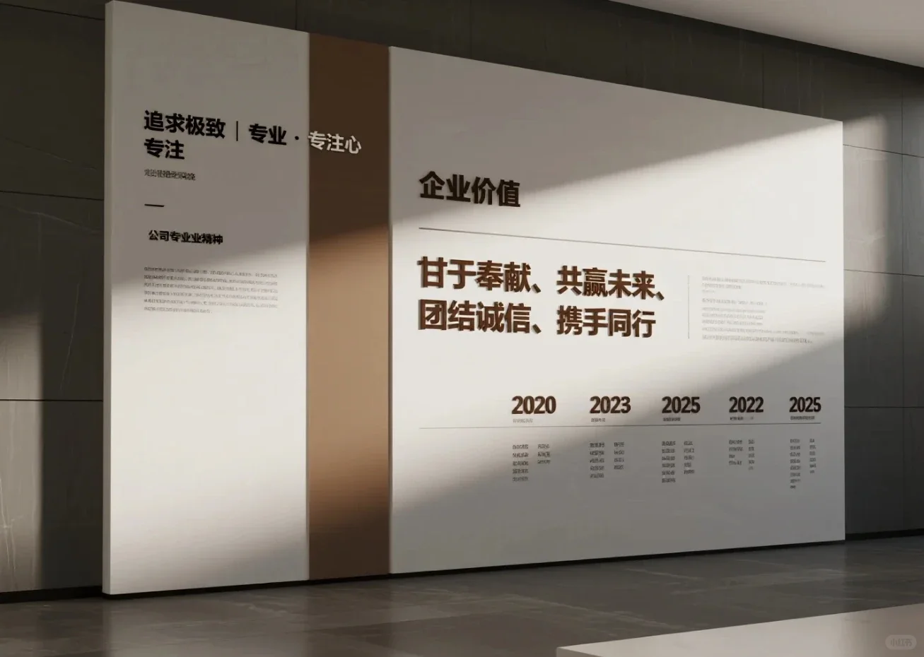 企业文化墙设计 | 极简设计里的高级企业