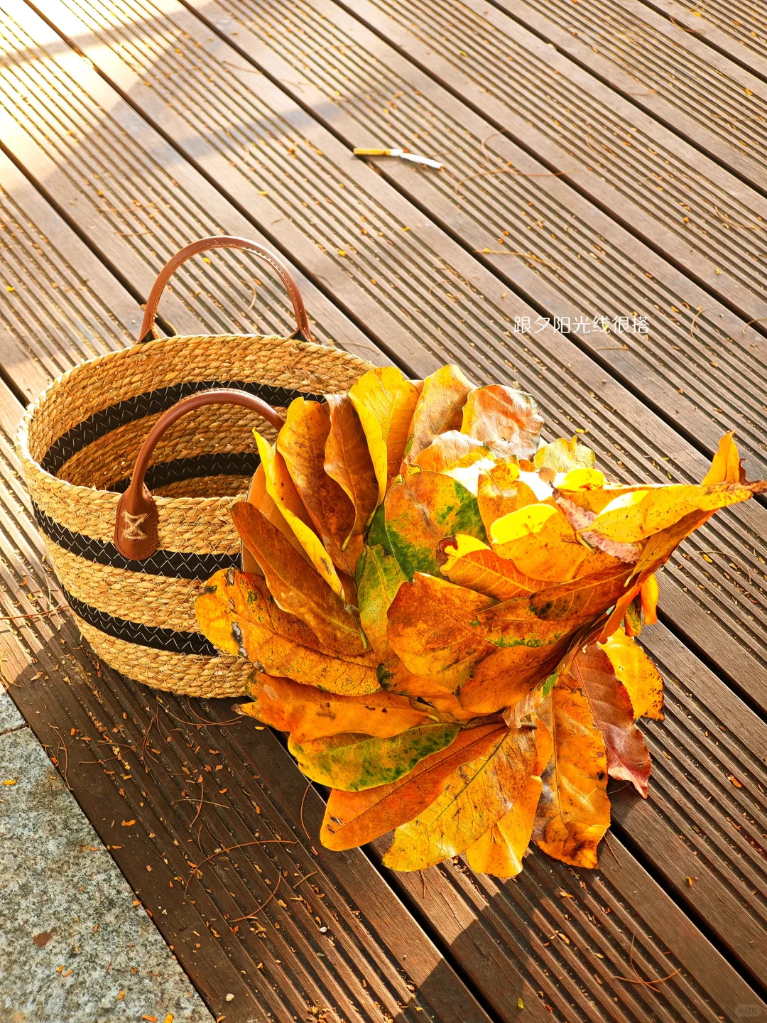 2岁创意手工｜用落叶做一顶属于秋天的手工帽