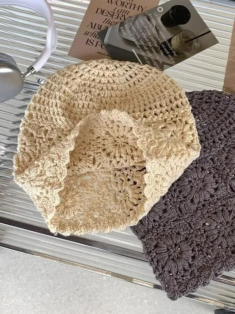 存图‖文艺复古缕空针织帽（附图解）?