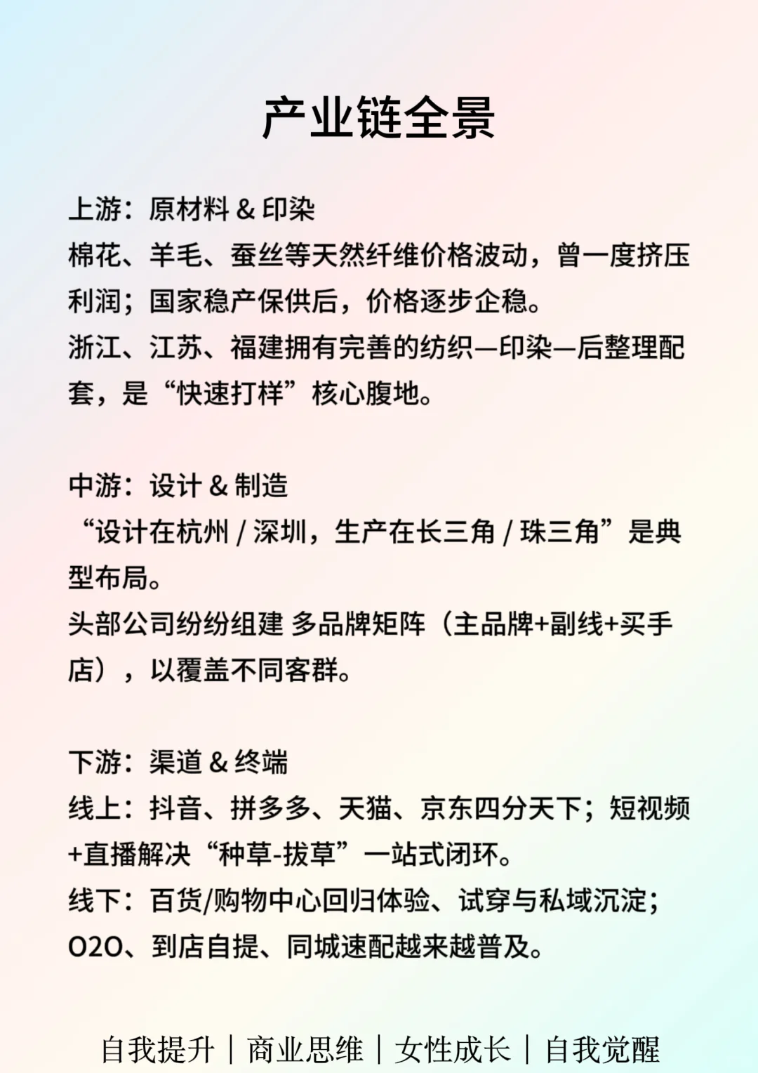 一天一个行业：女装