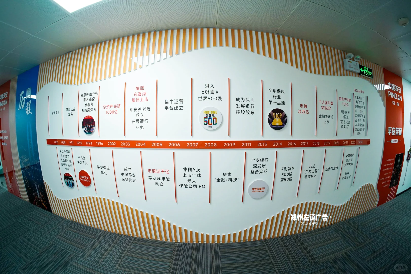 时间轴+发展历程文化墙!每一帧必须有故事!