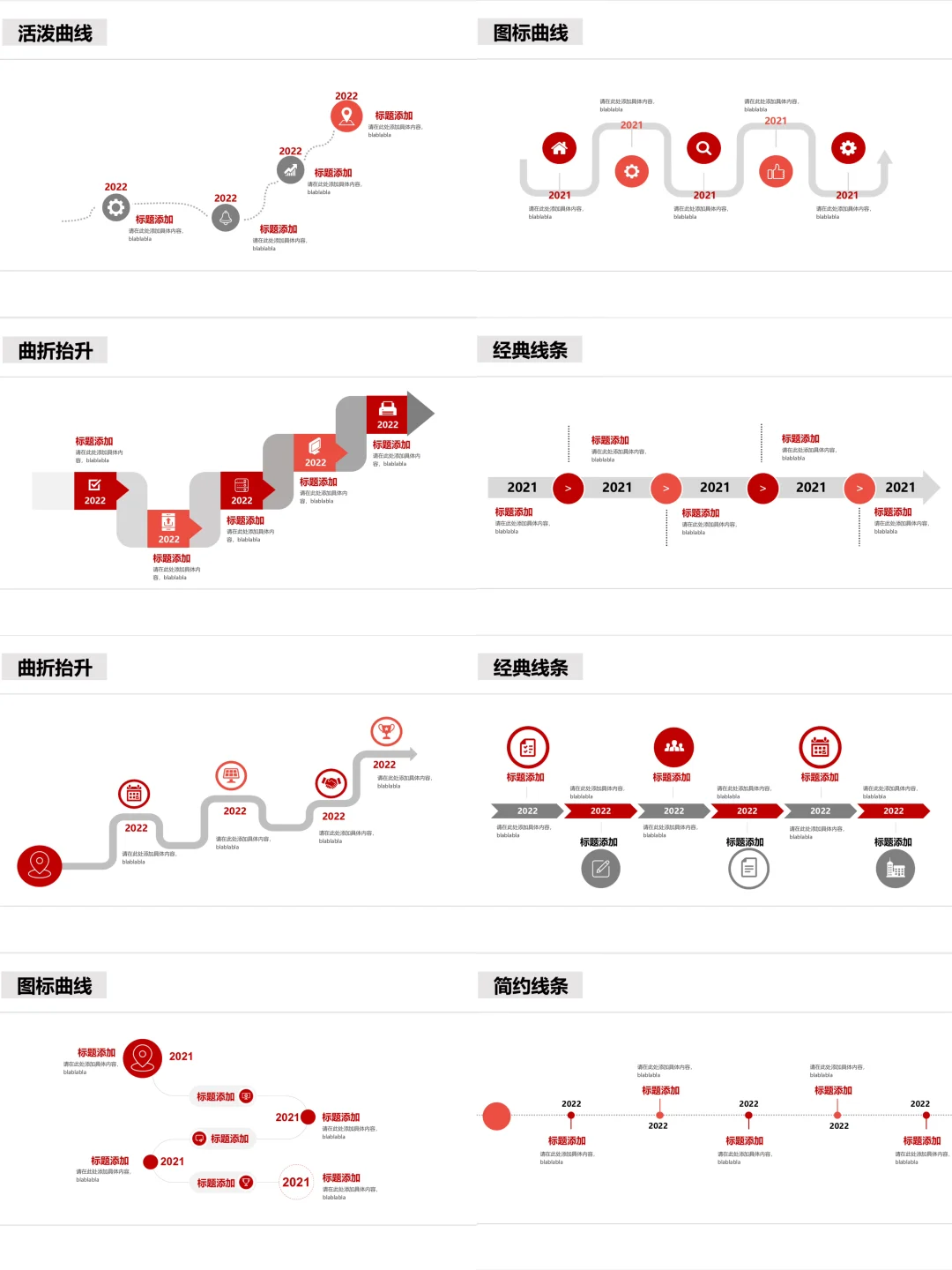 ppt 素材 项目汇报通用时间轴历程