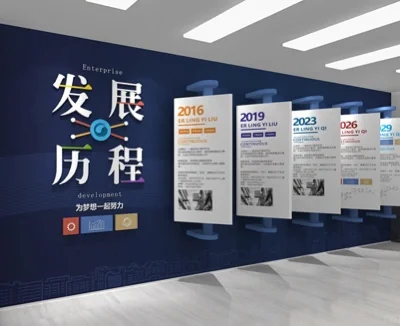企业历史发展文化墙设计理念