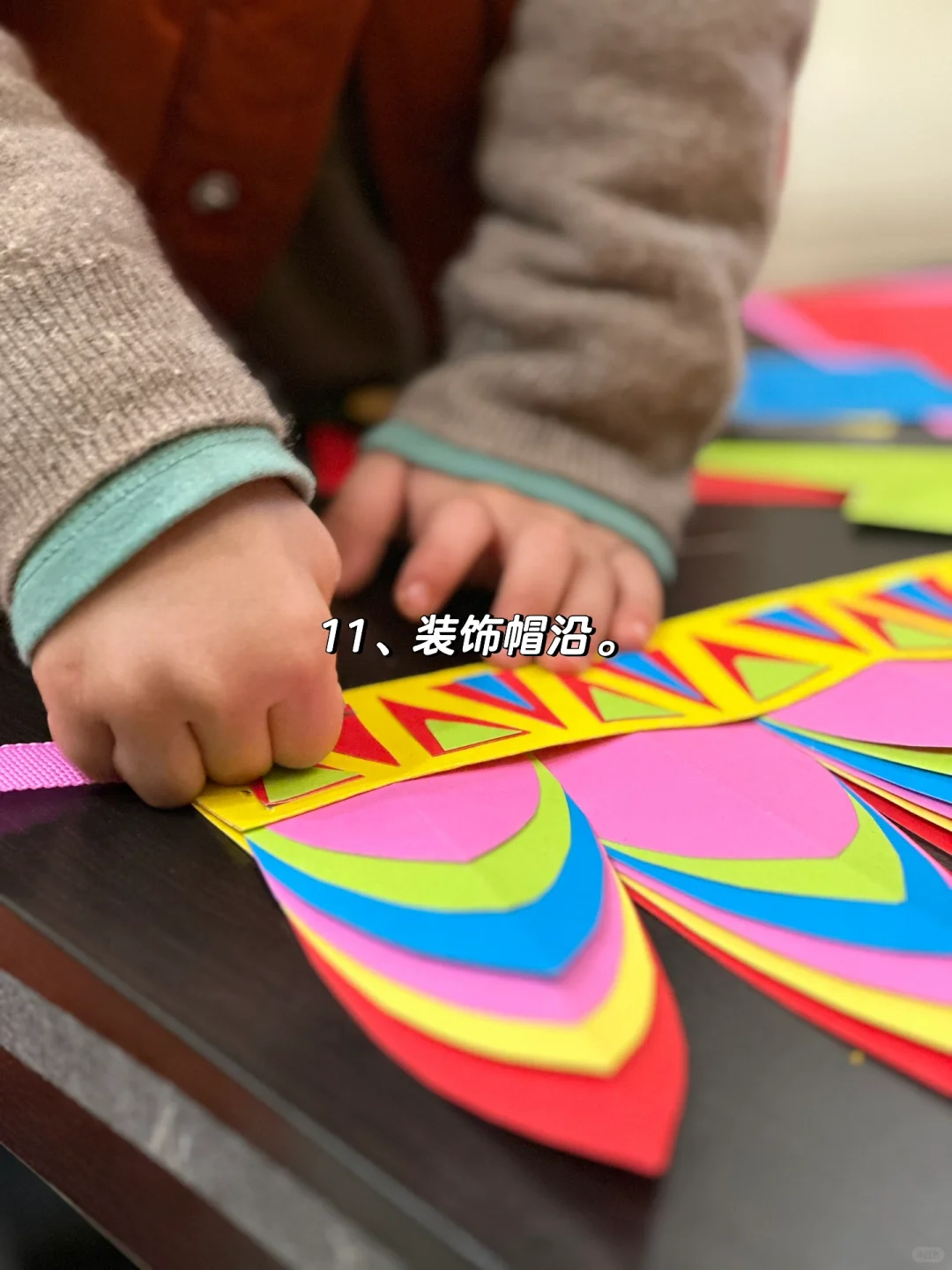 幼儿园手工｜手工帽：印第安勇士帽