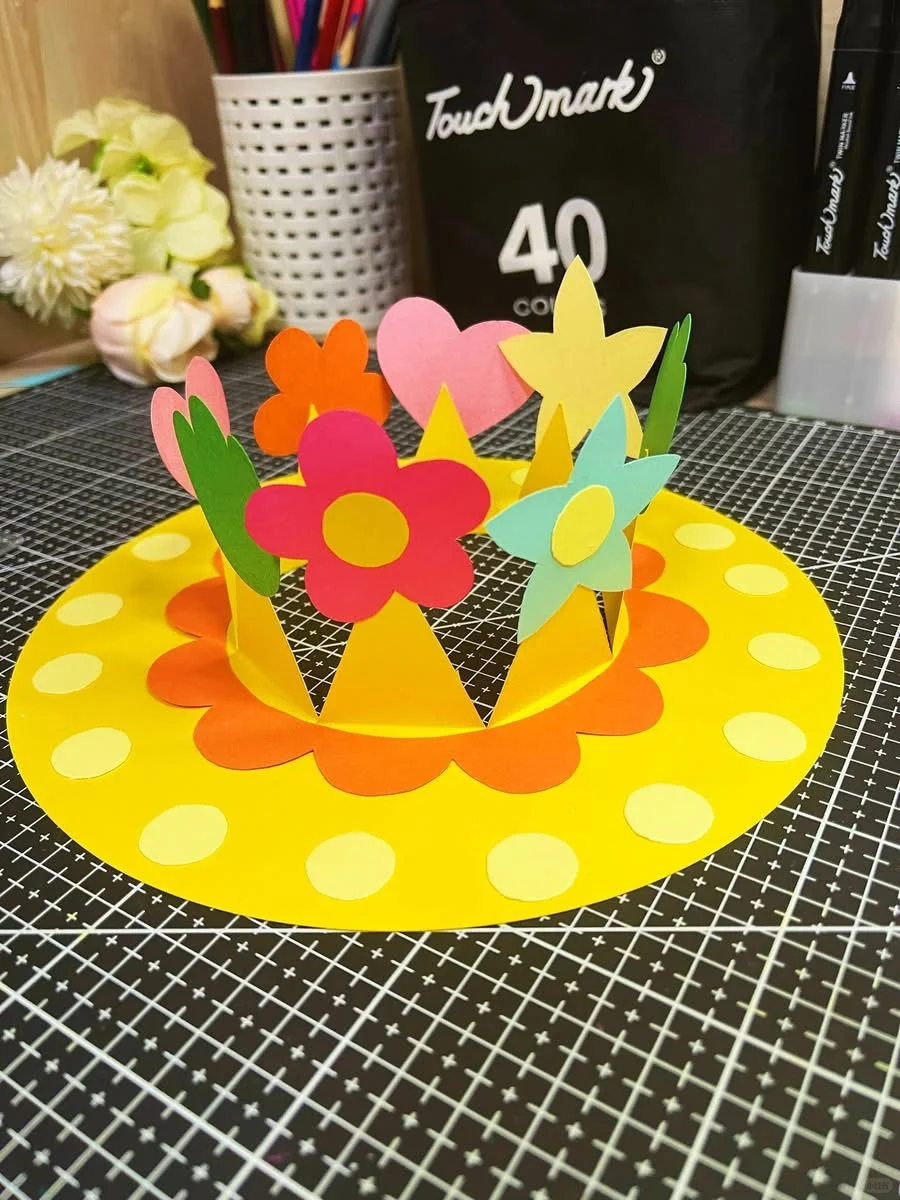 十分简单的花帽子，只要肯动手就能做到