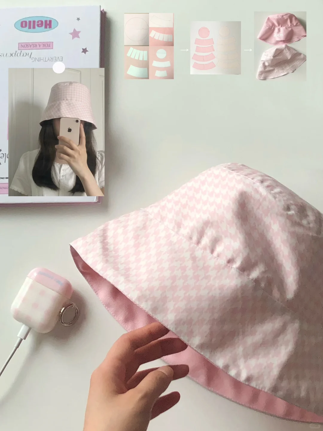 手工日常| 简单三步完成双面夏日防晒渔夫帽