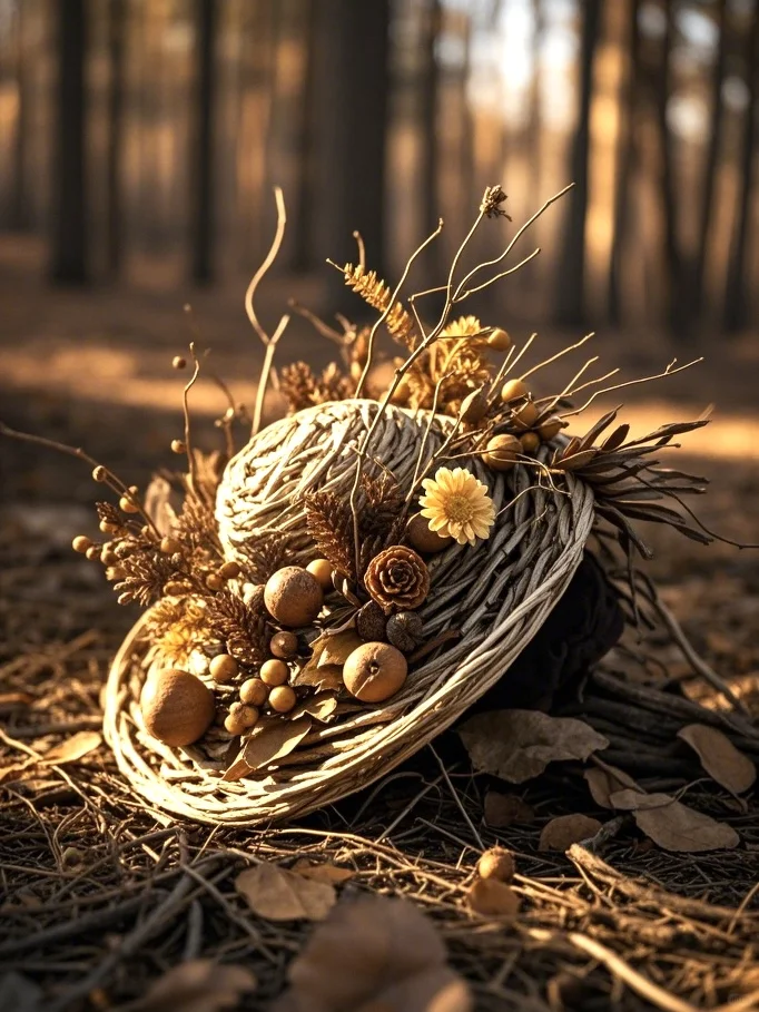 ?秋日森林风|DIY自然元素创意手工帽?