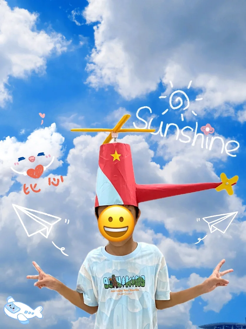 创意帽子?直升机帽子