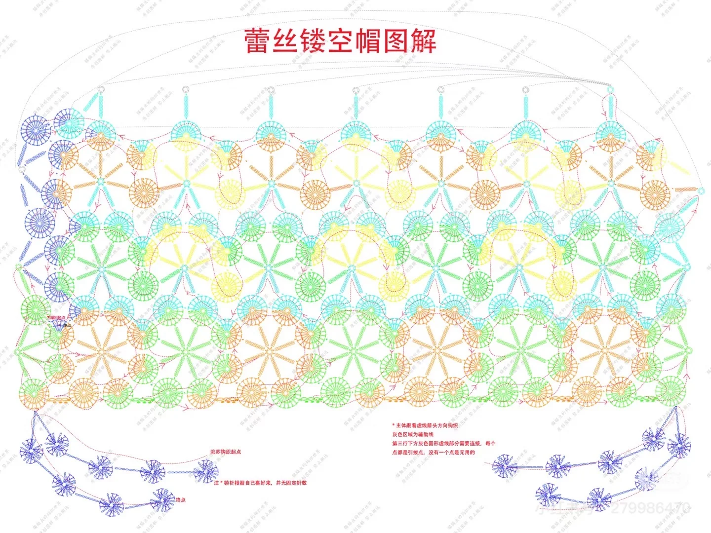 绝美的钩织蕾丝帽