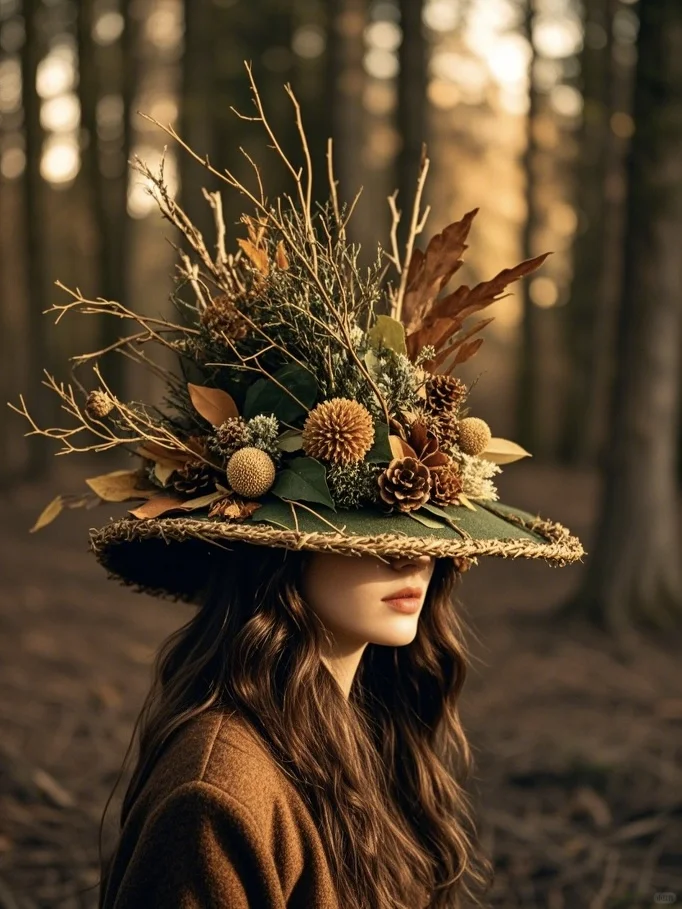 ?秋日森林风|DIY自然元素创意手工帽?